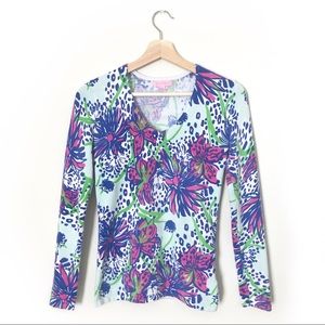3/$25 Lilly Pulitzer Floral Print Anette Sweater XS